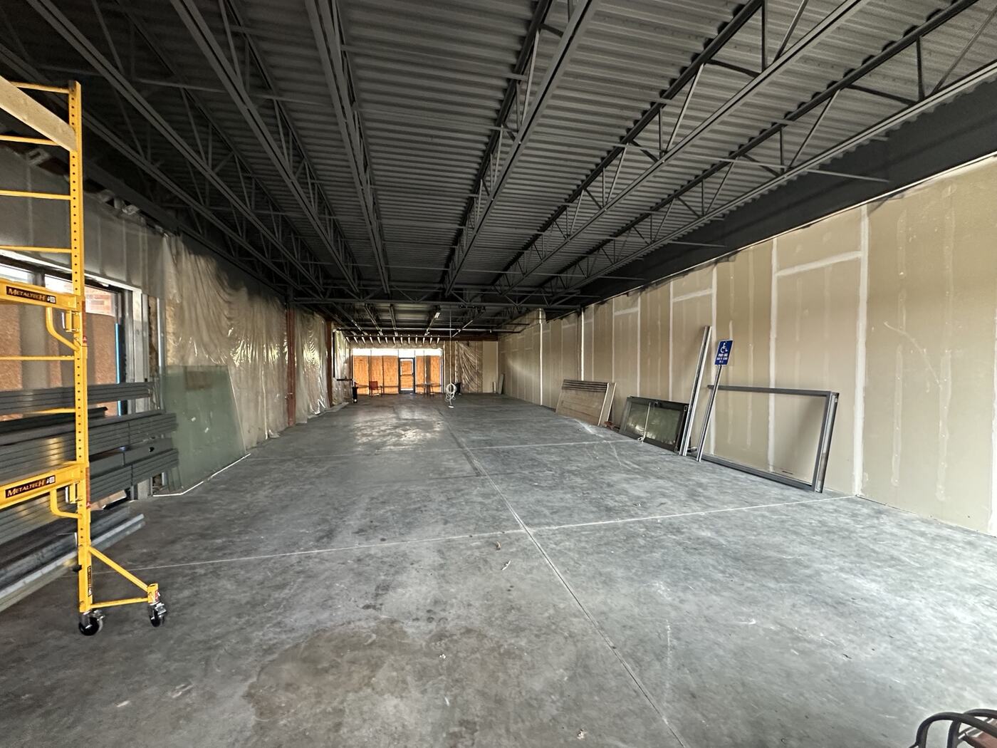 Large commercial interior renovation in progress